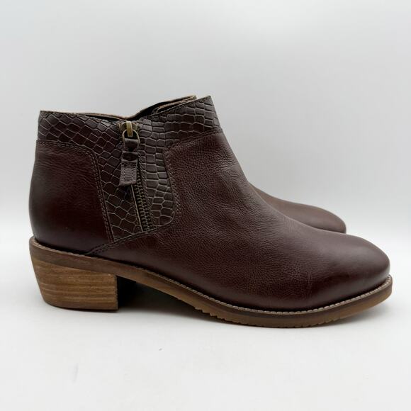 Softwalk Womens Rubi Ankle Boots US 10 Narrow EU 40.5 Brown Leather NWOB - Picture 3 of 12